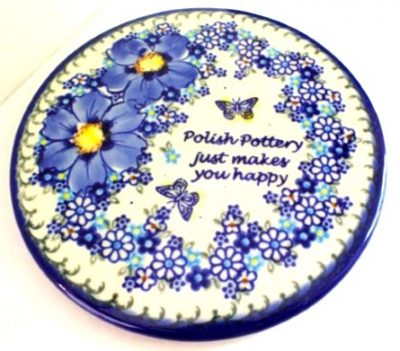 Polish Pottery round cutting board