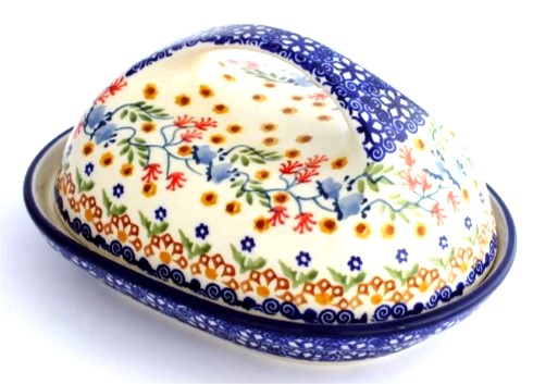 Polish Pottery Butter Dish