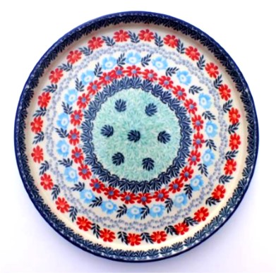Polish Pottery round cookie tray