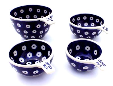 Polish Pottery Measuring Cups