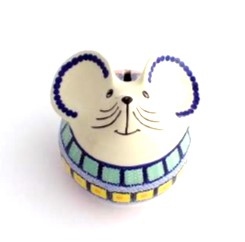 Polish Pottery Mouse Bank