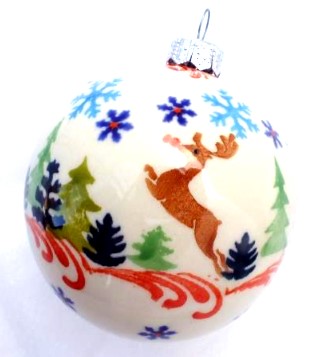 Polish Pottery Zaklady Christmas ball