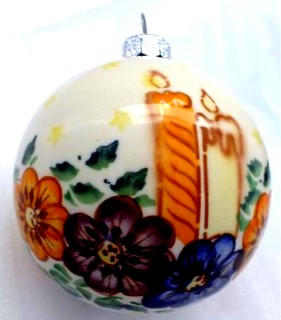 Polish Pottery Zaklady Christmas ball