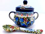 Polish Pottery Zaklady Sugar Bowl