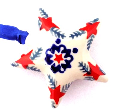 Polish Pottery Star Sm Ornament MF