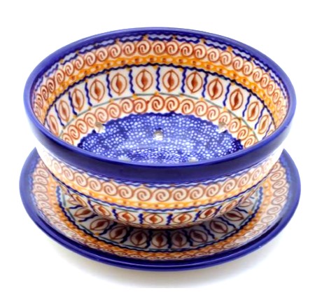 polish pottery berry bowl