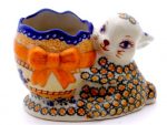 Polish Pottery Bunny with Easter Egg Jar