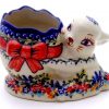Polish Pottery Bunny with Easter Egg Jar