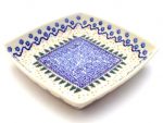 Polish Pottery Christmas Square Tray