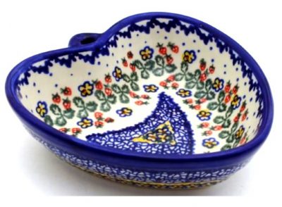 Polish Pottery Heart Bowl