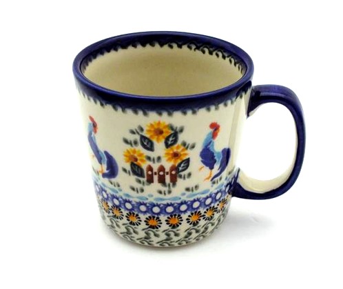 16 oz Mug Tall Latte Unikat - Color Palette Polish Pottery