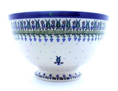 Bowl Pedestal 8 7 10 Cup Color Palette Polish Pottery   Pedestal Bowl A14 CA 11 400x309 