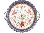 9.5" Pie Dish, Pie Plate with Rim Handles Unikat
