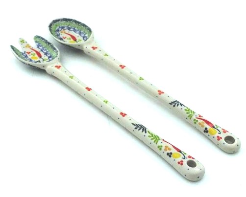 Blue & Green Floral Polish Pottery Spoon Rest NEW C.A 