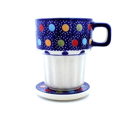 16 oz Mug with Cover Fits Car Cup Holder - Color Palette Polish